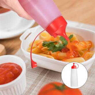 4Pc 500Ml Duurzaam Plastic Knijpfles Saus Ketchup Salade Dressing Honing Kruiderij Squeeze Fles Keuken Gadget