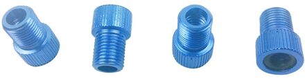 4Pc Aluminium Klep Adapter Fiets Racefiets Binnenband Te Blazen Racing Mtb/Fiets Banden accessoires 2 blauw