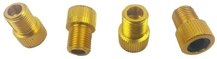 4Pc Aluminium Klep Adapter Fiets Racefiets Binnenband Te Blazen Racing Mtb/Fiets Banden accessoires 2 geel