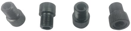 4Pc Aluminium Klep Adapter Fiets Racefiets Binnenband Te Blazen Racing Mtb/Fiets Banden accessoires 2 zwart