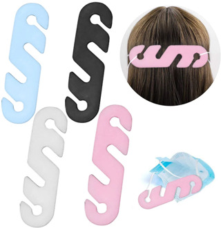 4pc Child Non-slip Mask Adjustable Silicone Mask Hanging Buckle Extension Strap Fixed Extended Comfortable DIY Accessories