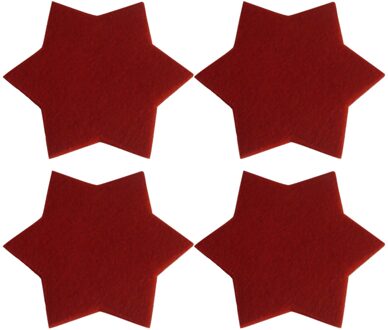4Pc Restaurant Home Isolatie Antislip Zes-Point Star Placemat Cup Mat Tafelkleed Coaster Cup Pad Thuis gereedschap 10.5*10.5*1Cm