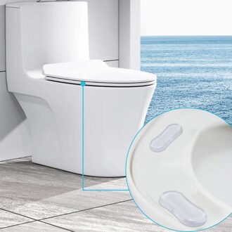 4Pc Sterke Lijm Toiletbril Anti-Collision Buffer Transparante Buffer Zone Badkamer Faciliteiten