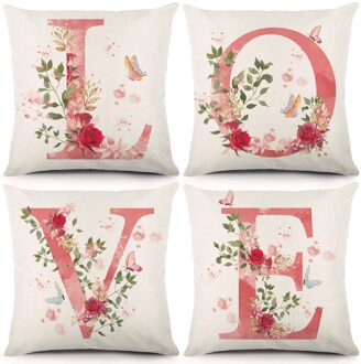 4Pc Valentijnsdag Decoratieve Kussensloop Duurzaam Praktische Gemak Auto Kussensloop Auto Kussenhoes Auto Accessoires