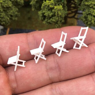 4Pcs 1:64th Cijfers Model Hars Stoel Voor Miniatuur Scènes, Diorama Decoratie Accessoires