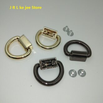 4Pcs/10Pcs/50Pcs 2 Kleuren Hanger Connector Handvat Decoratio Afgewerkt Spuitgieten Metalen Fitting hardware Bag Accessorie zwart / 50stk