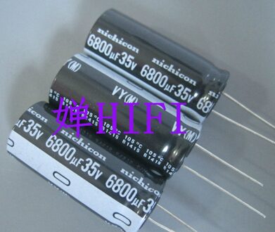 4Pcs/10Pcs Nichicon Vy 35V6800UF 18X40MM Aluminium Elektrolytische Condensator Vy 6800Uf/35V 105 Graden 6800Uf 35V 10stk