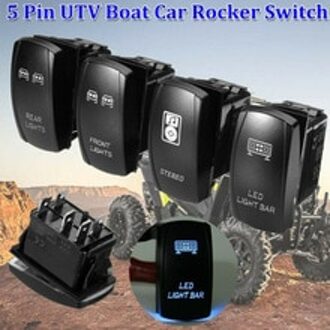 4Pcs 12V Led Licht Bar Rocker Schakelaars Marine Schakelaar Auto Boot Rocker Switch Voor Utv Polaris Rzr 4 xp 900 1000 Arctic Auto