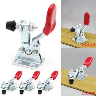 4Pcs 201B Anti-Slip U Vorm Rode Metalen Horizontale Klem 201-B Quick Release Tool Hand Tool Teruggetrokken Klem 198 Lbs Toggle Clamp