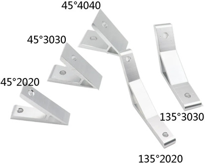4Pcs 2020/3030/4040/4545/6060/8080/9090 45 Degree 135 Degree Angle Corner Connecotion For Aluminum Support Guide