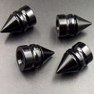 4Pcs 23Mm Zwart Universele Spiked Auto Wiel Ventieldopjes Air Stem Dust Caps Cover Truck Auto Voertuig Motorfiets fiets Accessoire