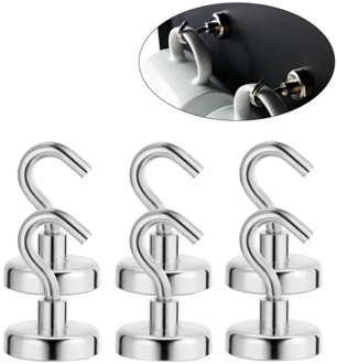4pcs/2pcs Strong Magnetic Hooks Heavy Duty Wall Hooks Hanger Key Coat Cup Hanging Hanger for Home Kitchen Storage Organization