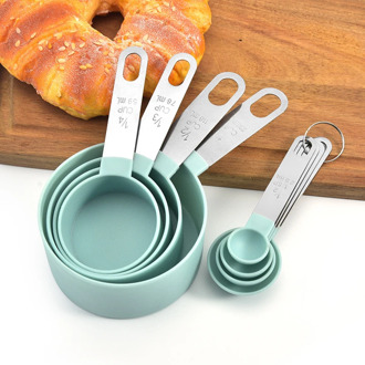 4Pcs/5pcs/10pcs Multi Purpose Spoons/Cup Measuring Tools PP Baking Accessories Stainless Steel/Plastic Handle Kitchen Gadgets