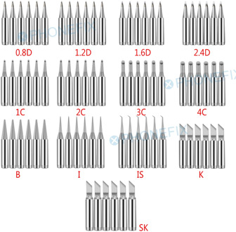4pcs 5pcs 900m-T-I T-IS T-D T-C Welding Tool Lead-Free Soldering Iron Head Bit Welding Accessories for 933 376 Soldering Station