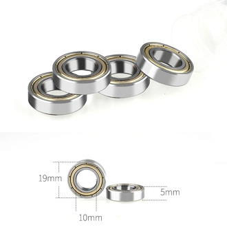 4pcs 6800zz/6800RS Steel Ball Bearing 5*19*10mm Deep groove ball Thin-walled Bearings shaft Bearing steel