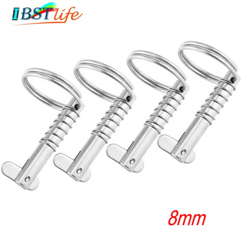 4PCS 8mm Marine Grade 316 Stainless Steel Quick Release Pin for Boat Bimini Top Deck Hinge Marine hardware Boat