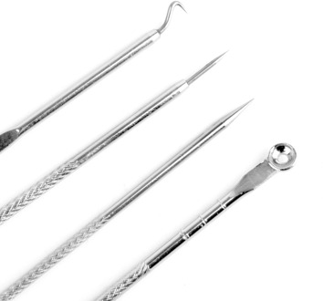 4pcs Acne Removal Needles Stainless Steel Unisex Blackhead Remover Extractor Pore Cleaner Face Skin Care Tools Facial Clean