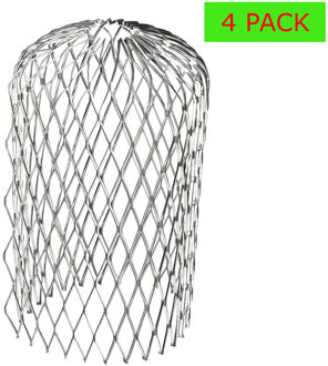 4pcs Afvoer Anti Roest Praktische Stop Verstopping Mesh Aluminium Filter Bladeren Puin Gutter Guard Downspout Zeef Dakrand 3 Inch