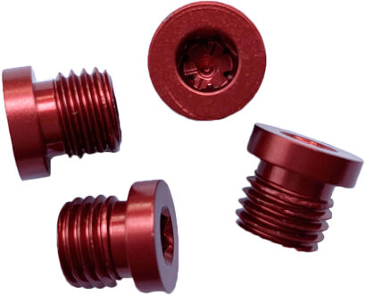 4Pcs Aluminium Fiets Bolt Voor V Brake Gat V Brake Boss Cantilever Remmen Post Mount Schroeven M10 Bike Vervanging accessoires 4stk rood