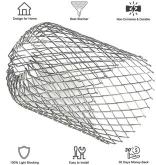 4Pcs Aluminium Filter Stop Verstopping Anti Roest Cover 3 Inch Gutter Guard Outdoor Tuin Bladeren Puin Duurzaam Eave Mesh afvoer