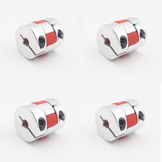 4PCS Aluminium Plum Flexibele Askoppeling D25 L30 8X10mm Motor Connector Koppeling 8mm Tot 10mm