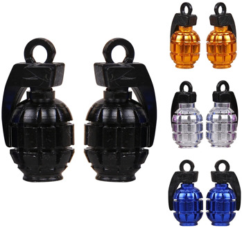 4pcs Aluminum Grenad Tire Valve Caps for Car Motorcycle Bike Valve Stem Caps for American Valves Car-styling Parts Accessories 8