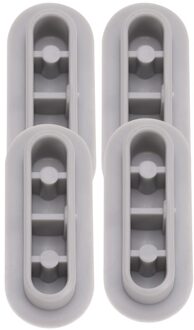 4Pcs Antislip Pakking Toiletbril Bumper Badkamer Producten Lifter Kit Verhogen De Hoogte Toiletbril Demping Pads Met 2 stuks T grijs