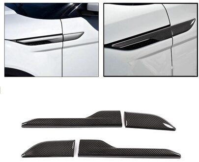 4Pcs Auto Carbon Fiber Abs Side Wing Air Vent Outlet Cover Voor Land Rover Range Rover Evoque