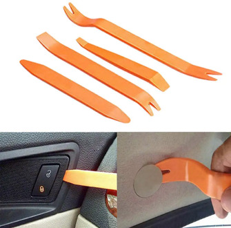 4pcs Auto Trim Removal Tool Dash Radio Audio Installer Car Automobile Radio Panel Removal Tool Door Clip Refitting Set