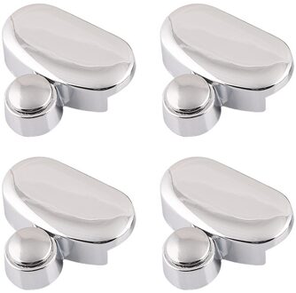 4Pcs Badkamer Accessoires Thuis Houder Glasklem Moderne Plank Ondersteuning Verdikte Anti-Roest Spiegel Clip Zinklegering Vaste fitting