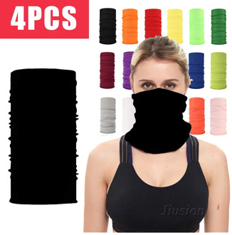 4PCS Bandana Face Mask Headband Scarves Outdoor Sports Cycling Headwear Anti Virus UV Neck Cover Tube Ring Seamless Magic Scarf