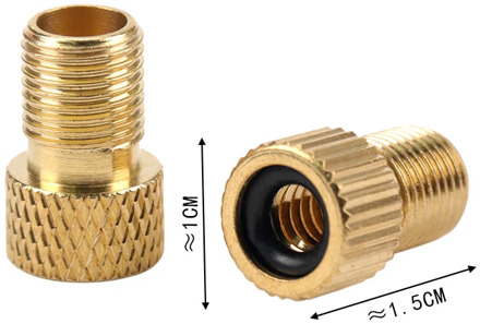 4PCS Bike Bicycle Accessorie Valve Adapter Pump Convert Presta To Schrader Copper Valve Adaptor Wheels Gas Nozzle Tube Tool