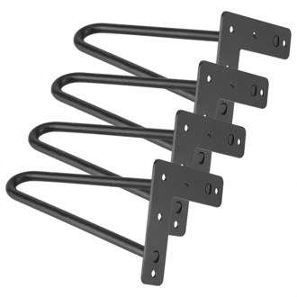 4Pcs Black Iron Table Desk Legs Home Accessories for DIY Handcrafts Furniture Leg Parts 8' 12' 16' 28' Optional