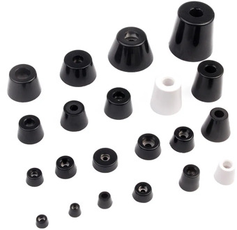 4pcs Black Rubber Feet diy Furniture legs Floor Protector Cushion damping pad With gasket Instrument case foot base