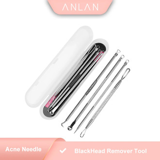4Pcs BlackHead Remover Tool Acne Needle Blemish Pimple Spot Blackhead Extractor Remover Tool Pore Cleaner Face Cleansing Tools