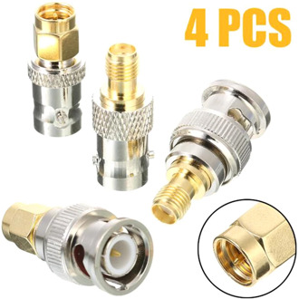 4pcs BNC To SMA Connectors Type Male Female RF Connector Adapter Test Converter Kit Set