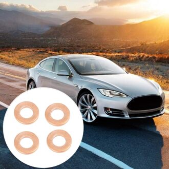 4Pcs Brandstofinjector Afdichting Koperen Ring Voor Ford Transit MK7 2.2 2.4 3.2 2006