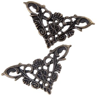 4Pcs Brons Sieraden Doos Boek Vlinder Hoek Beugel Antieke Frame Accessoires Notebook Menu 'S Decoratieve Protector