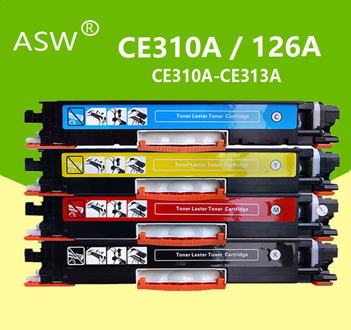 4Pcs CE310 CE310A -313A 126A 126 Compatible Color Toner Cartridge For HP LaserJet Pro CP1025 M275 100 Color MFP M175a M175nw