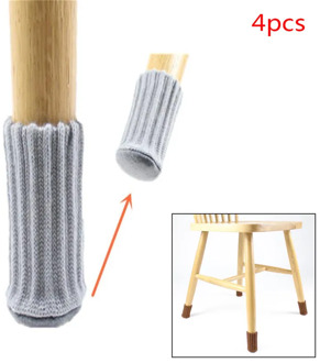 4pcs Chair Leg Socks Cloth Floor Protection Knitting Wool Socks Anti-slip Table Foot Furniture Feet Sleeve Cover Cat Scratching