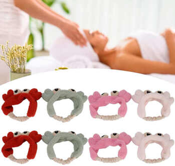 4Pcs Coral Fleece Leuke Dier Vormige Coral Fleece Hoofdbanden Voor Wassen Gezicht Douche Cosmetische Spa Benodigdheden