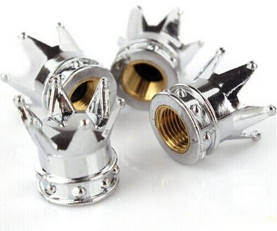 4Pcs Crown Fiets Tyre Wheel Stem Air Ventieldopjes Ventiel Auto Truck Bike Autobanden Bike Fietsen 2
