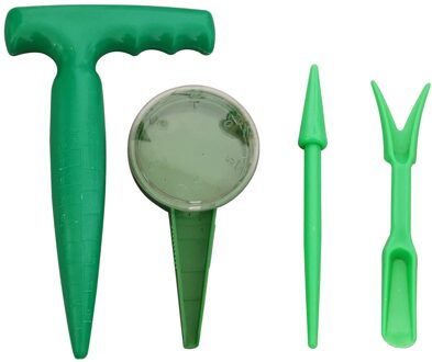 4Pcs Dibber En Widger Verstelbare Ponsen Distributeur Bloem Plant Tuin Tool Mini Zaaien Dispenser Set Boerderij Transplanteren