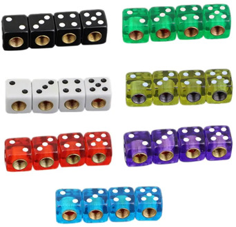 4pcs Dice Shape Car Truck Wheel Tire Air Valve Stem Cover Dust Cap Bicycle Valve bike accessories