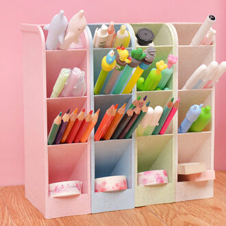 4Pcs Diverse Kleuren 4-Grid Desktop Organizer Opbergdoos Caddy Voor Briefpapier Sokken Makeup Tools Home Office School levert