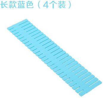 4Pcs DIY Plastic Lade Rooster Separator Lade Divider Partitie Organizer Ondergoed Sokken make Clapboard mx7051643 4stk blauw-32cm