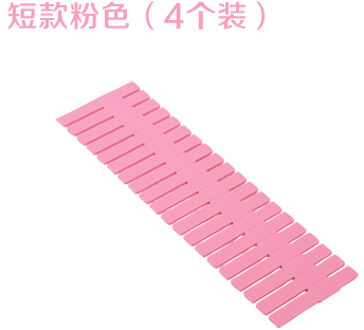 4Pcs DIY Plastic Lade Rooster Separator Lade Divider Partitie Organizer Ondergoed Sokken make Clapboard mx7051643 4stk roze-25cm