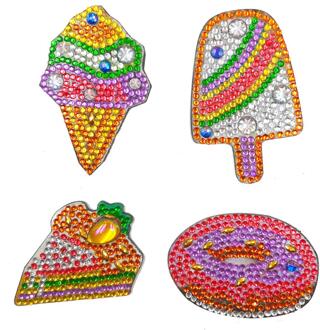 4Pcs Diy Volledige Boor Speciale Vormige Diamant Schilderij Magneet Sticker Diamant Borduurwerk Kip Hart Home Kitchen Decor ijs- room