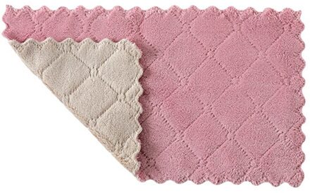 4Pcs Double-Side Absorberende Microfiber Keuken Vaatdoek Non-stick Olie Handdoek Huishouden Schoonmaken Vegen Handdoek keuken Tool paars