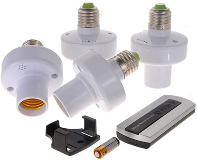 4pcs E27 Wireless Remote Control Light Lamp Bulb Holder Cap Socket Switch US SHIP Incandescent Less than 1000W Favorable Price